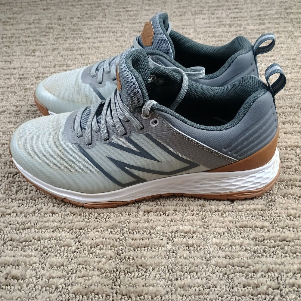 New Balance Fresh Foam LinksSL Golf Shoes Mens 8.5 Grey Brown MG406GRC Sporty